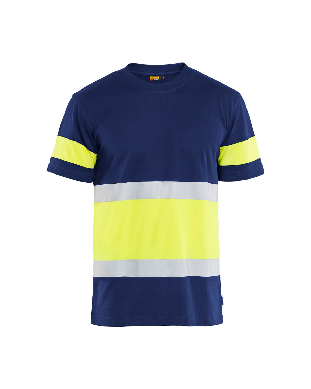 3387 T-shirt High Vis - Marine/High Vis Geel