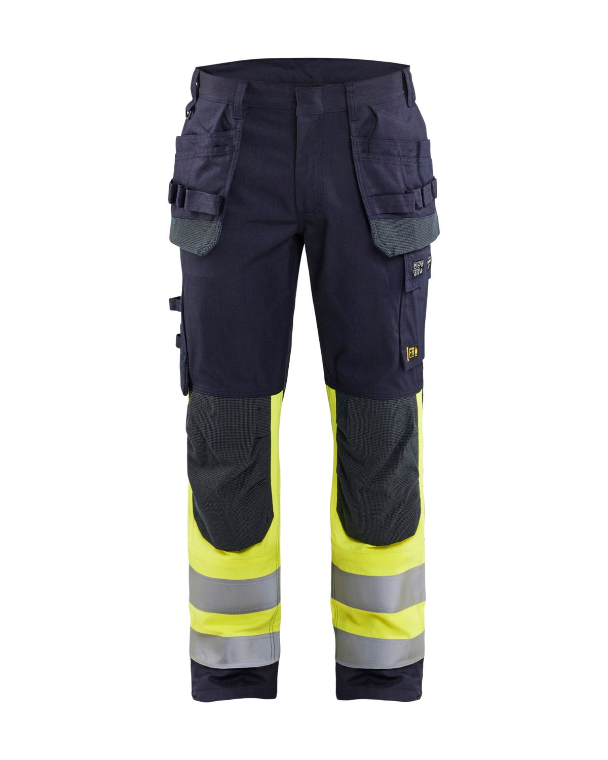 1489 Multinorm werkbroek met gereedschapzakken inherent - Marine/High Vis Geel