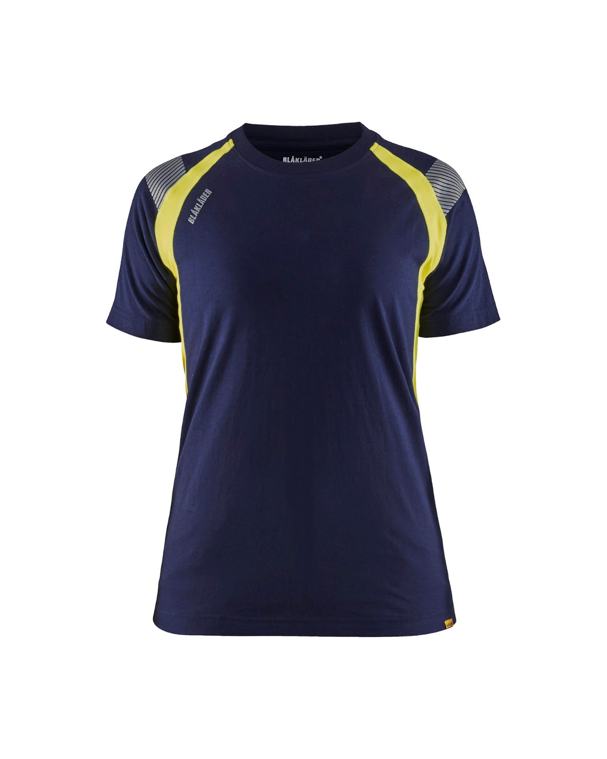 3402 Dames T-shirt Visible - Marine/High Vis Geel