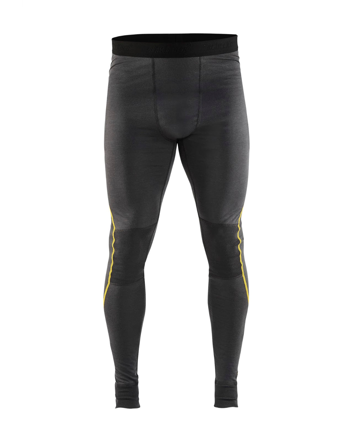 1844 Lange onderbroek merinowol XLIGHT - Donkergrijs/Geel