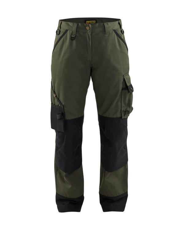 7154 Dames Garden Werkbroek - Army groen/Zwart