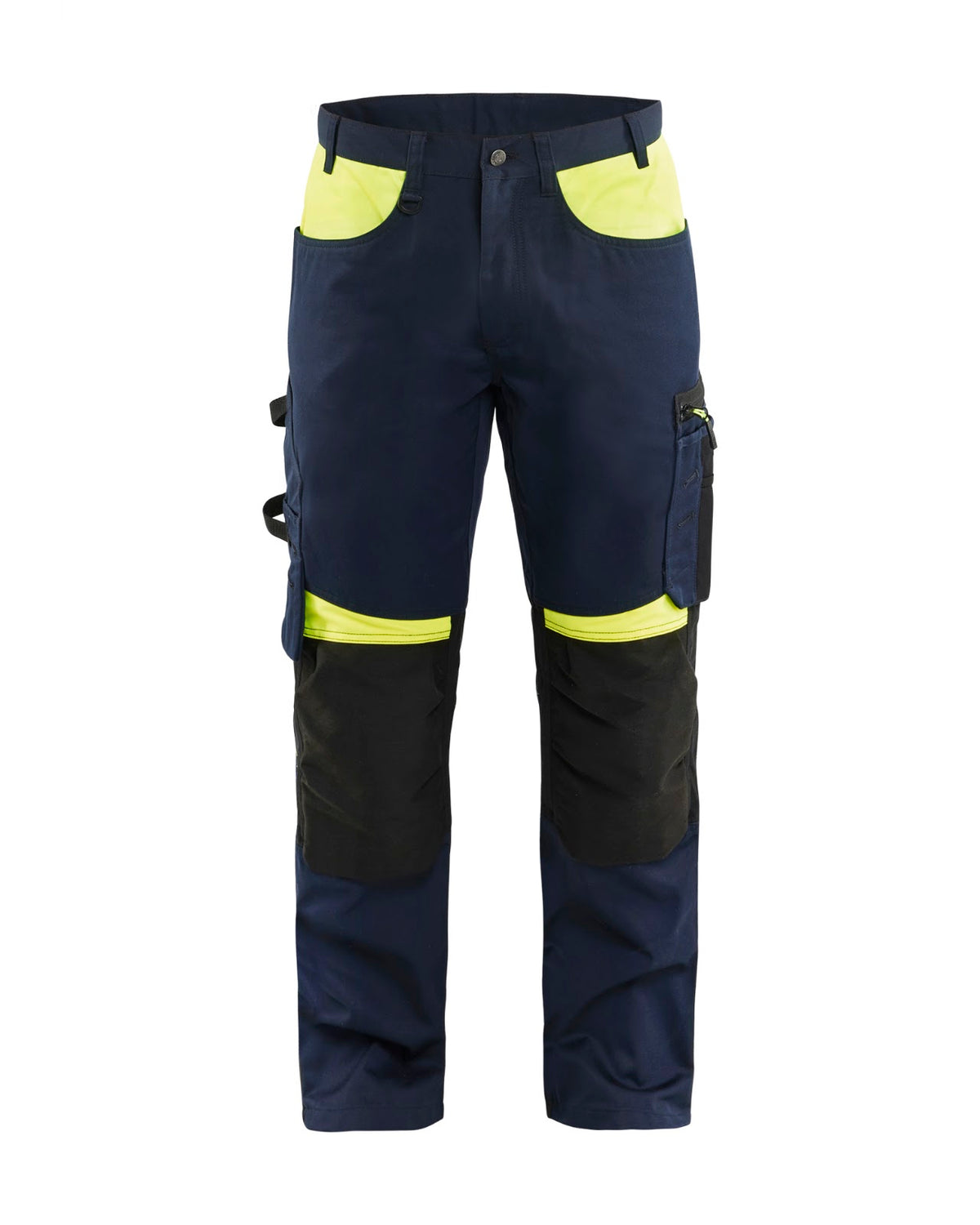 1556 Werkbroek - Donker marineblauw/High Vis Geel