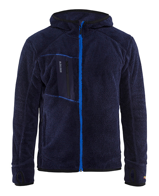 4863 Pilé vest - Marineblauw/Korenblauw