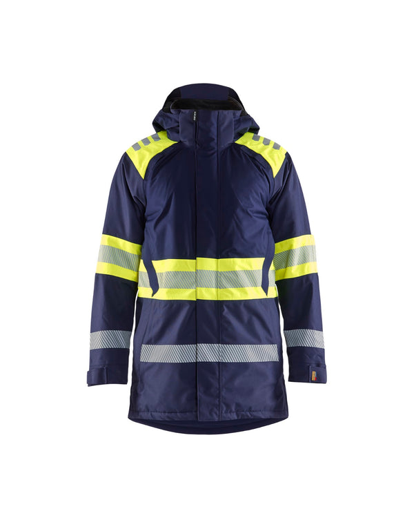 4485 Winterparka High Vis - Marine/High Vis Geel
