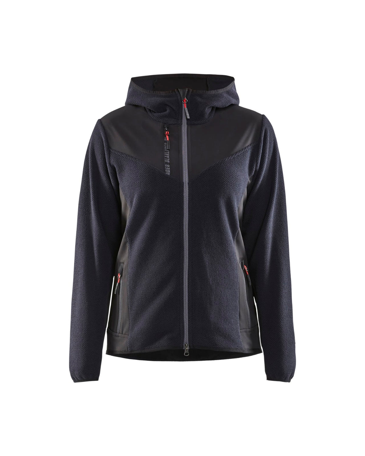 5941 Dames Gebreid jack met softshell - Donker marineblauw/Zwart