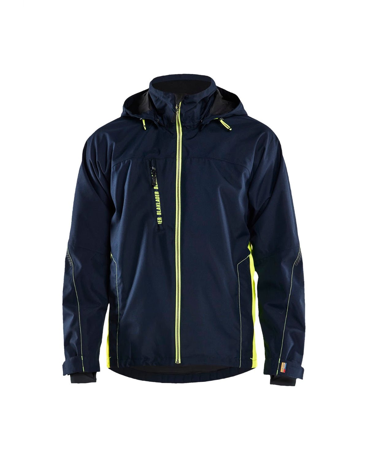 4790 Shell jack - Donker marineblauw/High Vis Geel