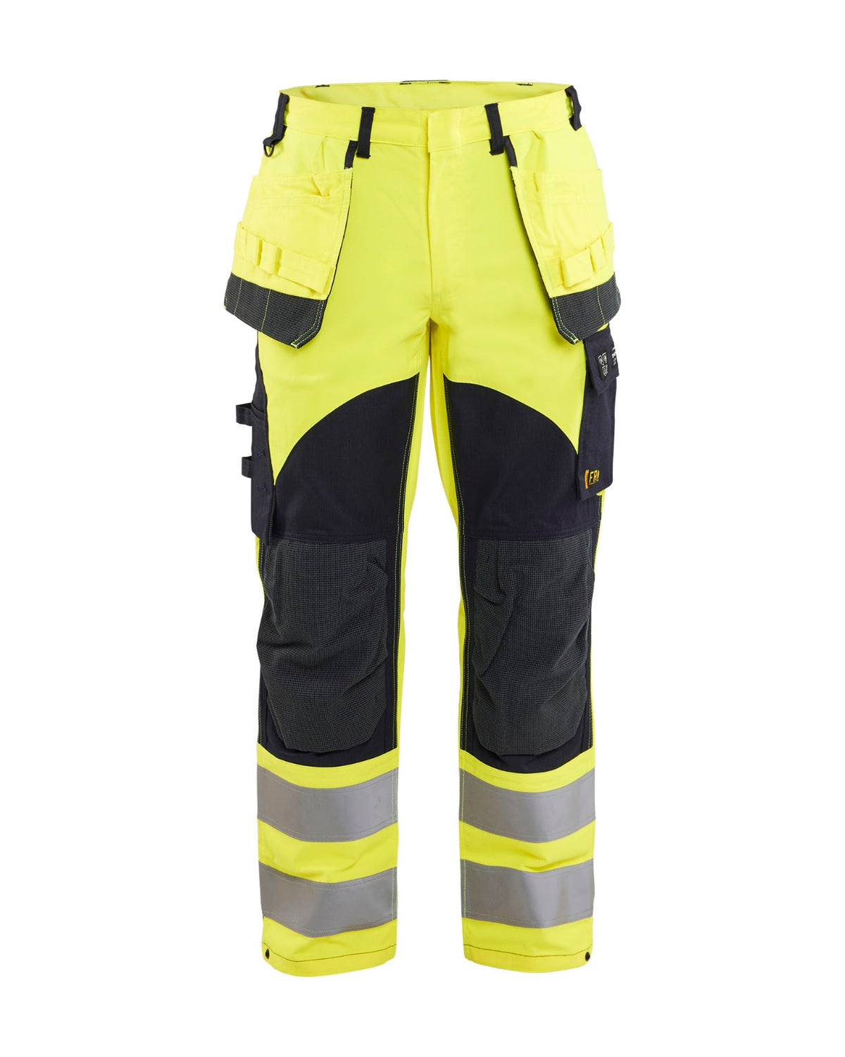 1589 Multinorm werkbroek met gereedschapszakken inherent - High Vis Geel/Marineblauw