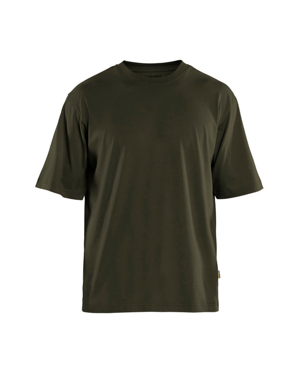 3429 T-shirt losse pasvorm - Donker herfstgroen