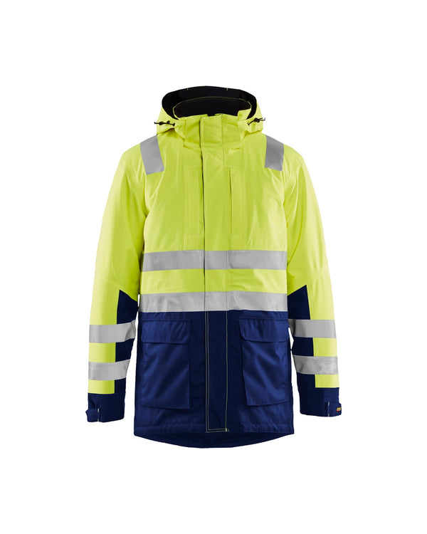 4495 Winterparka High Vis - High Vis Geel/Marineblauw