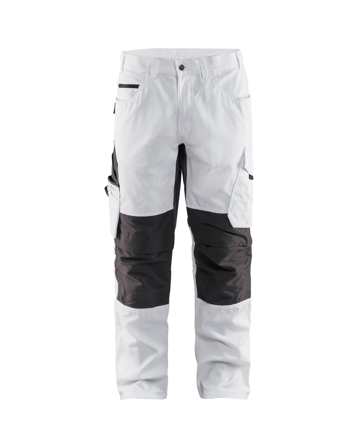1095 Schildersbroek met stretch - Wit/Donkergrijs