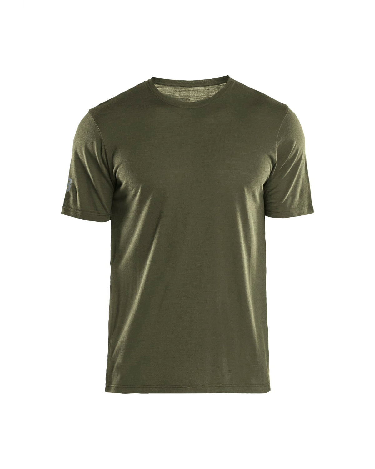 3536 T-shirt merinowol - Donker herfstgroen