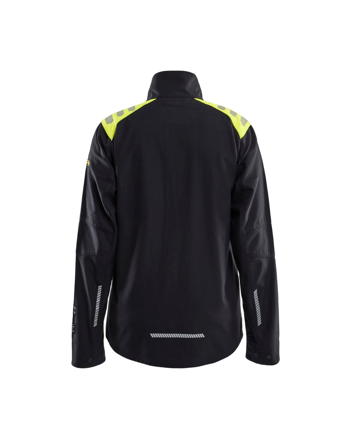 4072 Dames Multinorm overhemd inherent - Zwart/High Vis Geel