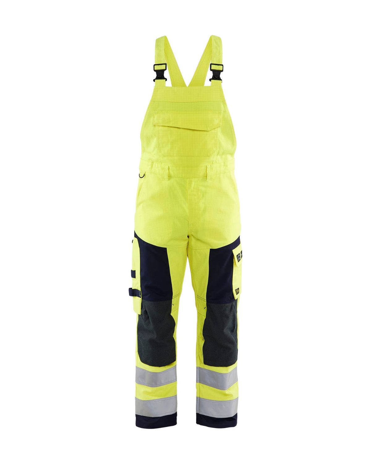 2608 Multinorm bretelbroek - High Vis Geel/Marineblauw