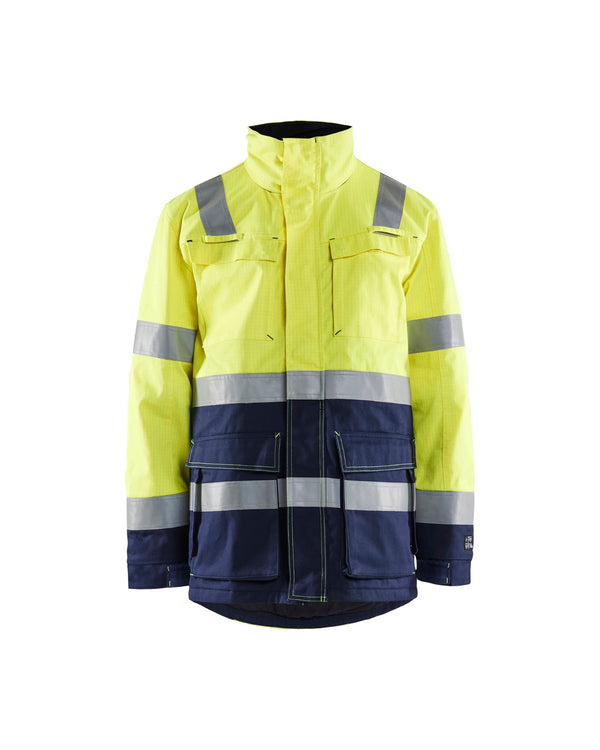 4467 Multinorm Winterparka - High Vis Geel/Marineblauw