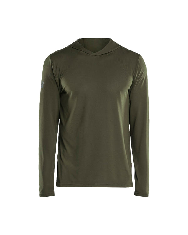 3417 UV-Hooded sweatshirt - Donker herfstgroen