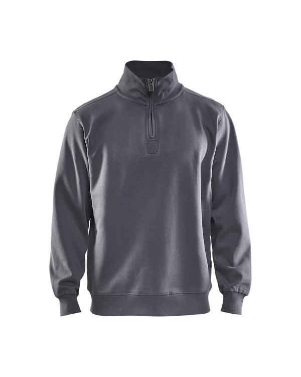 3365 Sweatshirt Jersey met halve rits - Grijs