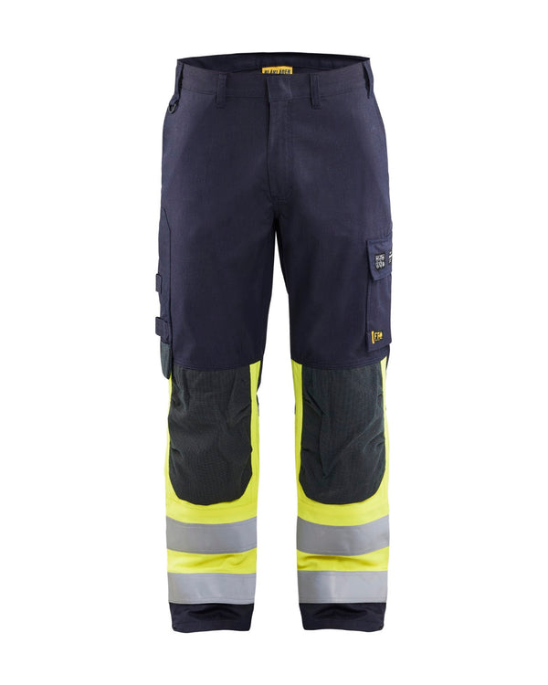 1488 Multinorm werkbroek Inherent - Marine/High Vis Geel