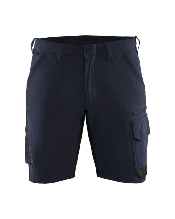 1423 Service short 4-weg stretch - Donker marineblauw/Zwart