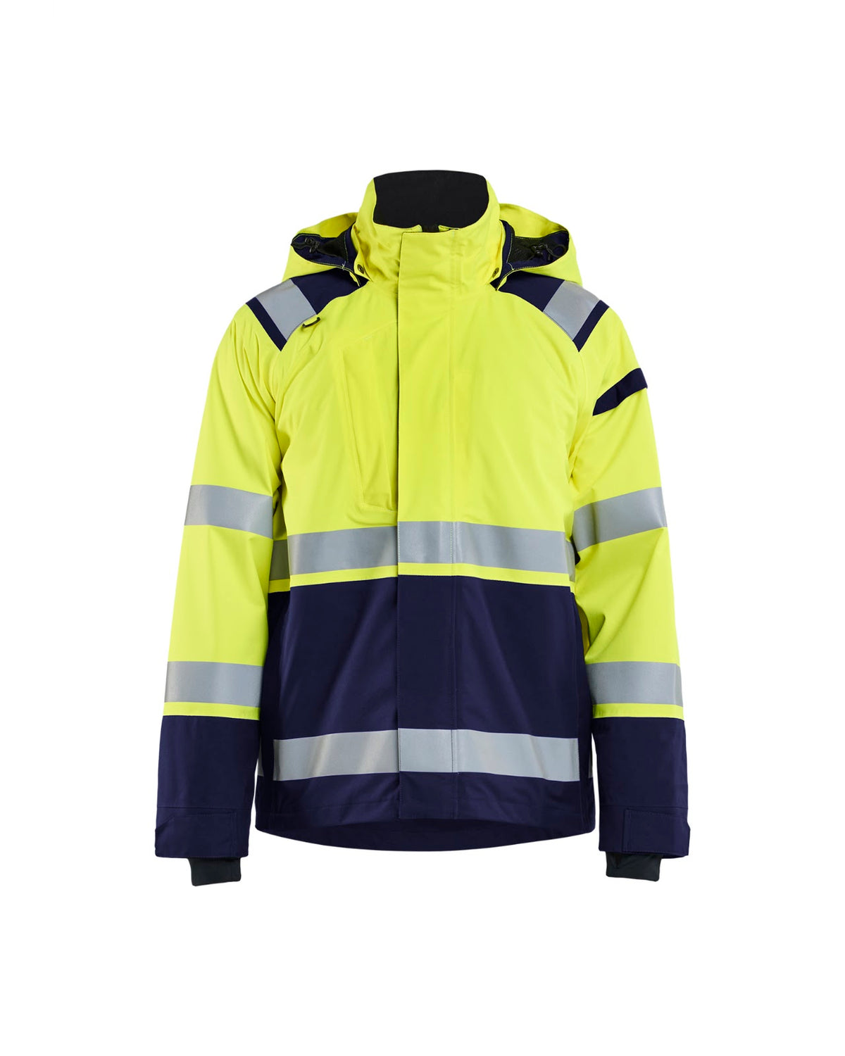 4987 Shell jack High Vis - High Vis Geel/Marineblauw