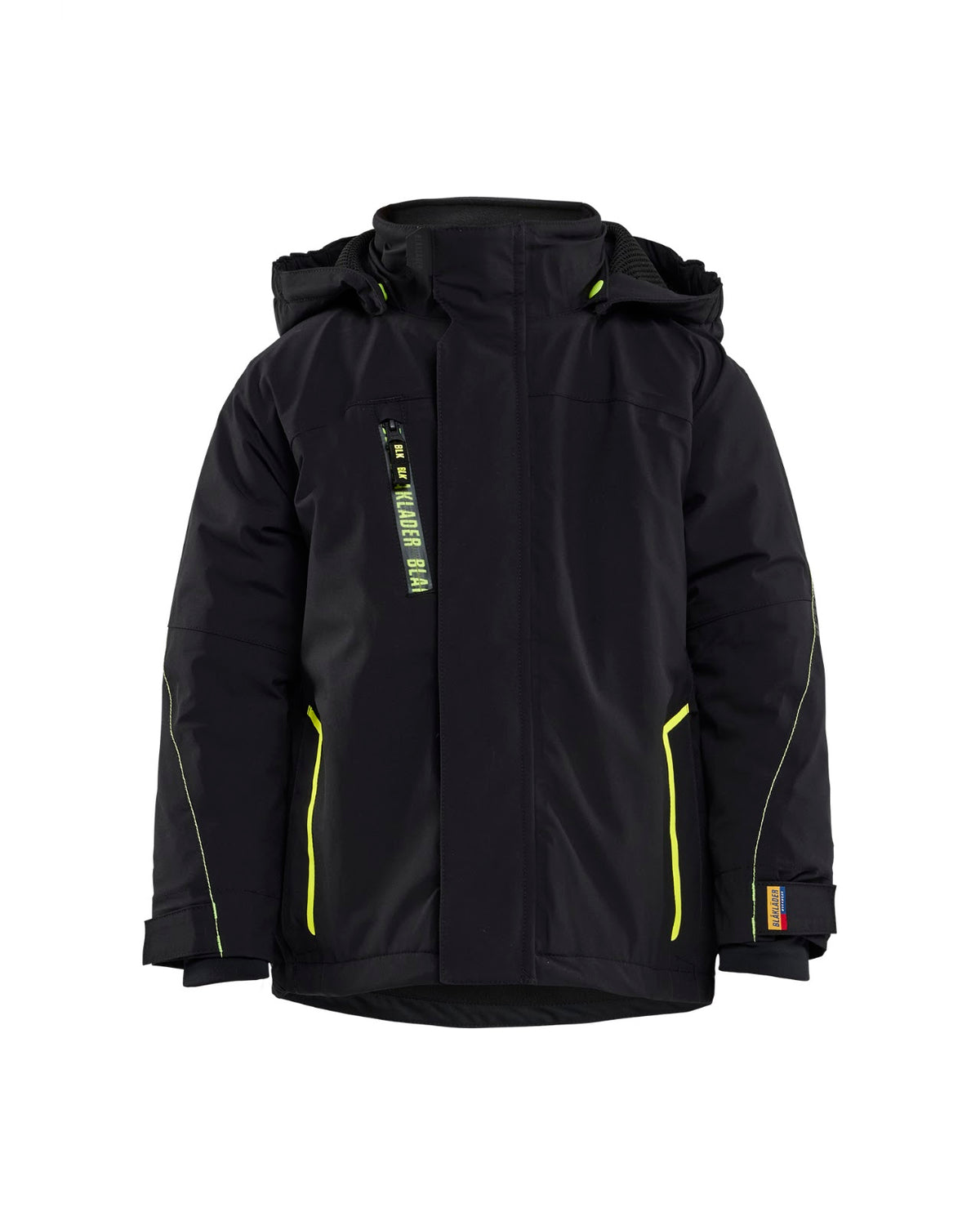 5210 Kids Lichtgewicht winterjas 4-weg stretch - Zwart/High Vis Geel
