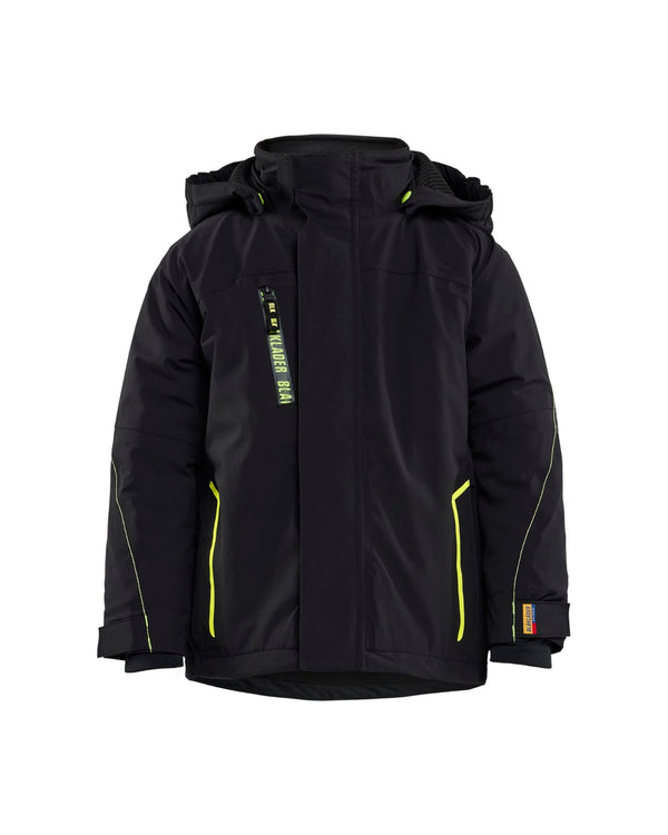 5210 Kids Lichtgewicht winterjas 4-weg stretch - Zwart/High Vis Geel