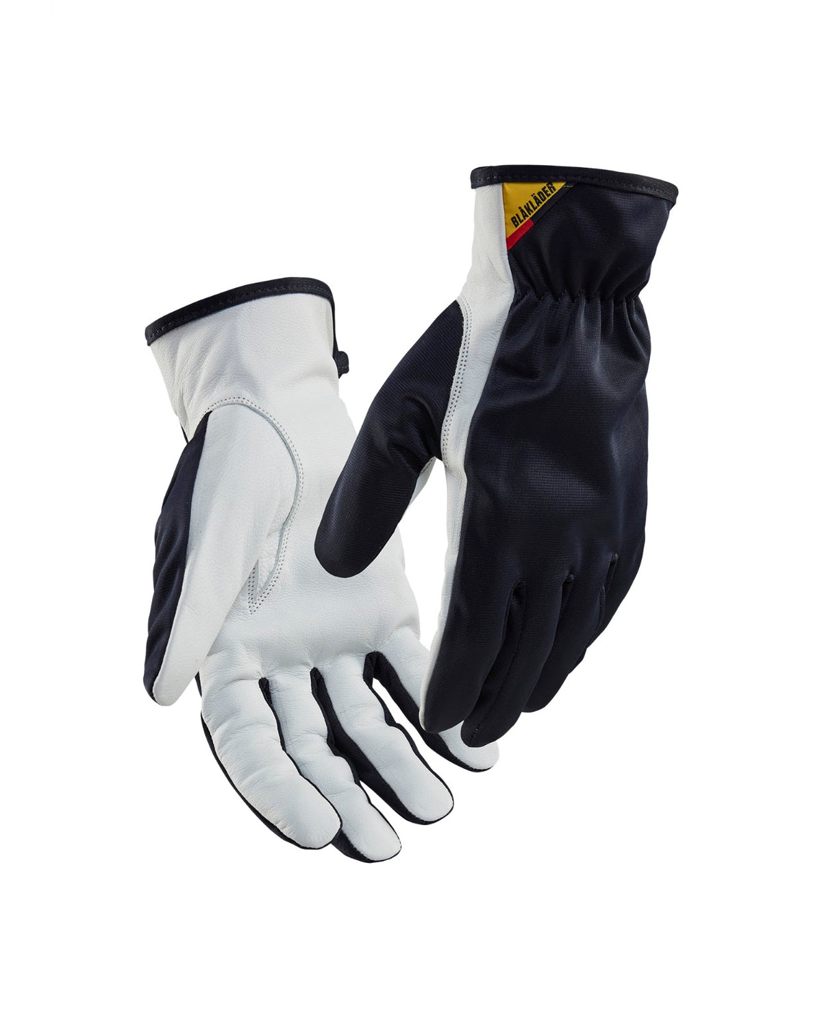 2802 Werkhandschoenen Leder Polyester - Donkerblauw/Wit
