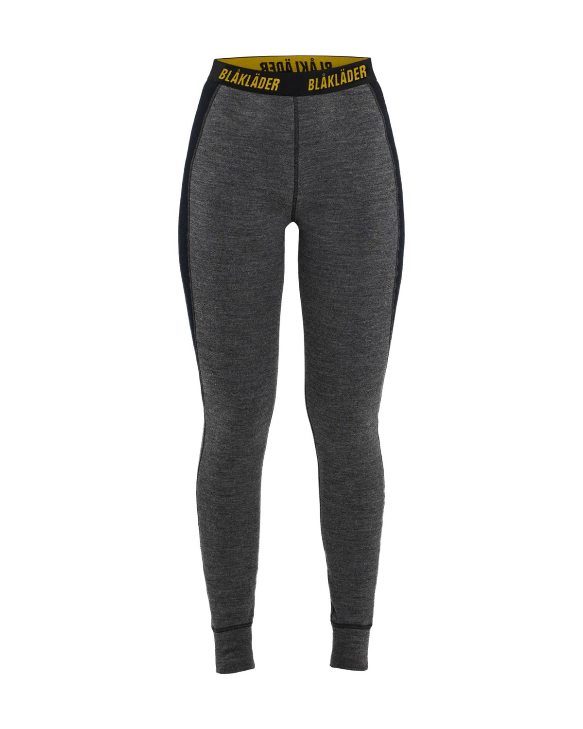 7201 Dames Lange onderbroek merinowol WARM - Medium grijs/Geel