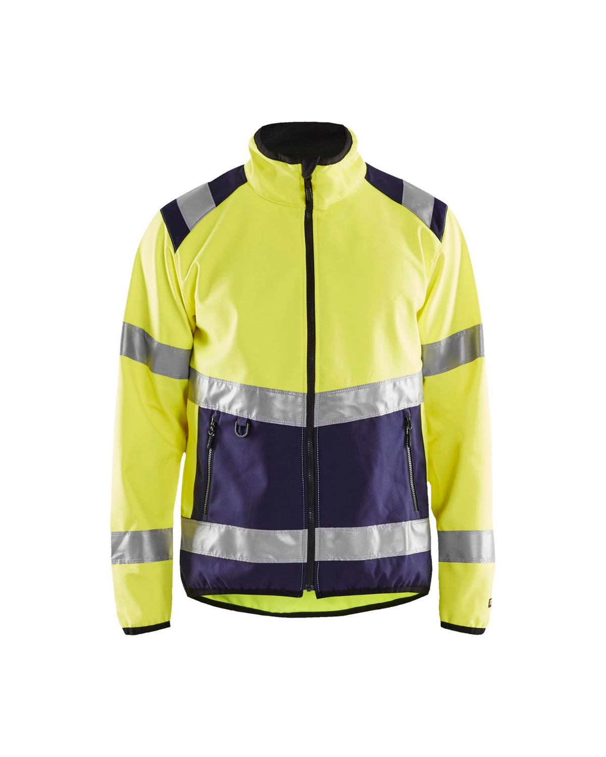 4877 Softshell jack High Vis - High Vis Geel/Marineblauw