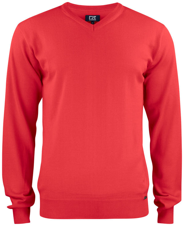 Cutter & Buck Everett V-Neck 2.0 Men - Rood