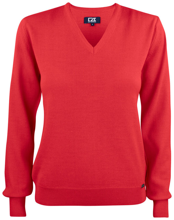 Cutter & Buck Everett V-Neck 2.0 Women - Rood