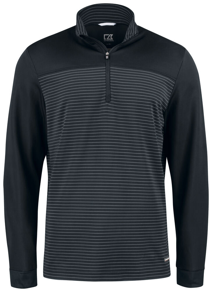 Cutter & Buck Traverse Half Zip Men - Zwart