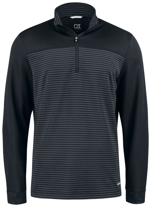 Cutter & Buck Traverse Half Zip Men - Zwart
