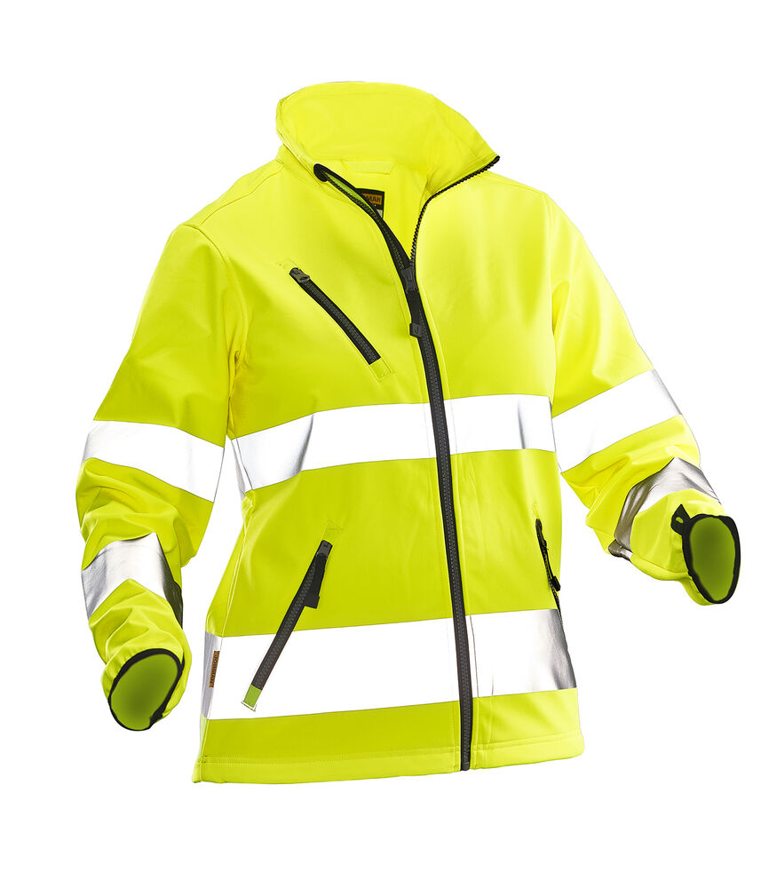 Jobman 1210 Hi-vis softshell jacket women hi-vis - Geel