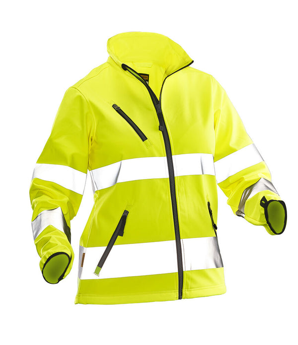 Jobman 1210 Hi-vis softshell jacket women hi-vis - Geel