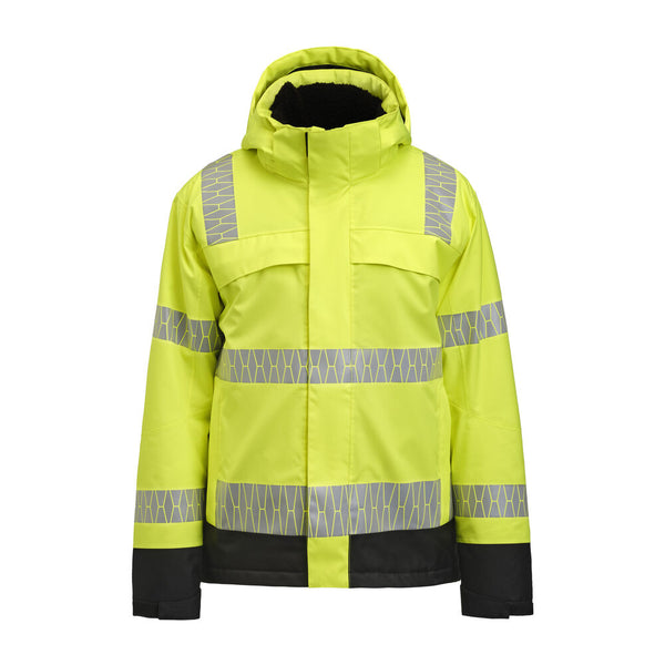 Jobman 1235 Hi-vis winter jacket - Geel/zwart