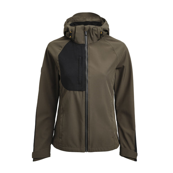 Jobman 1372 Women's softshell jacket olijf/zwart - Olijfgroen/zwart