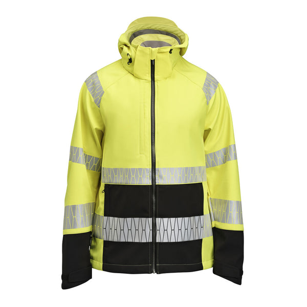 Jobman 1376 Hi-vis softshell jacket - Geel/zwart