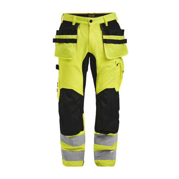 Jobman 2240 Hi-vis stretch trousers hp - Geel/zwart