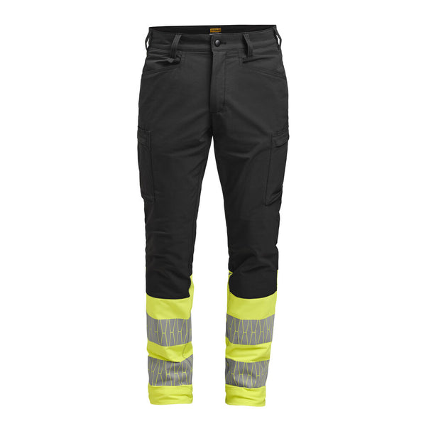 Jobman 2328 Hi-vis serv. trouser stretch - Zwart/geel