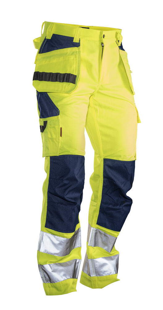 Jobman 2377 Hi-vis trousers hp - Geel/navy