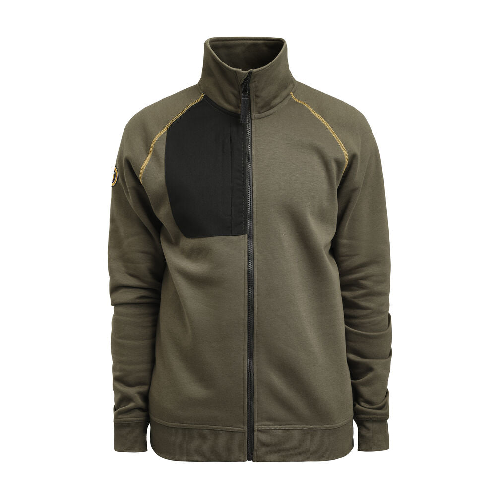Jobman 5141 Full zip sweatshirt - Olijfgroen