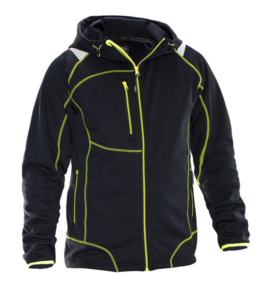 Jobman 5150 Hoodie vision - Zwart/geel