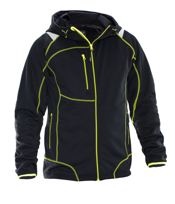 Jobman 5150 Hoodie vision - Zwart/geel