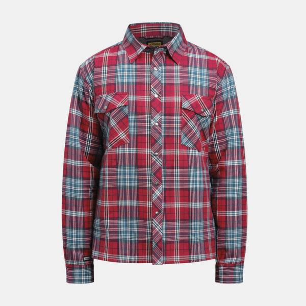 Jobman 5157 Flannel shirt lined - Rood/blauw