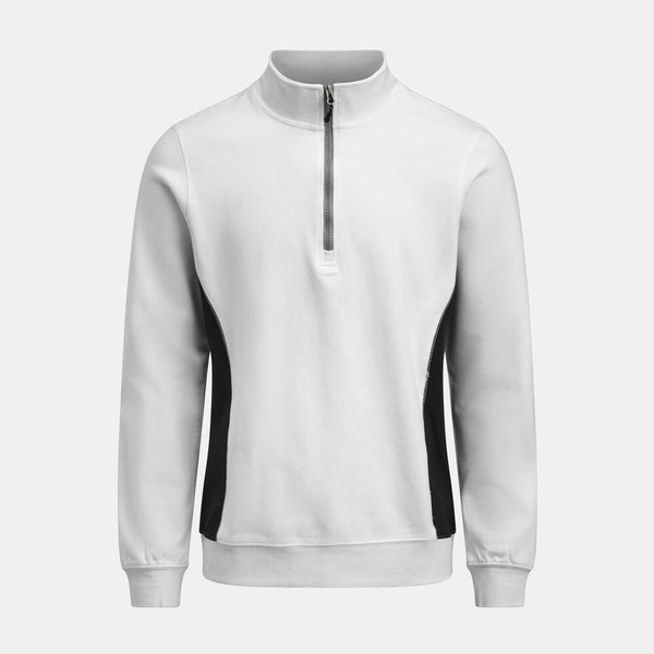 Jobman 5401 Halfzip sweatshirt - Wit/zwart