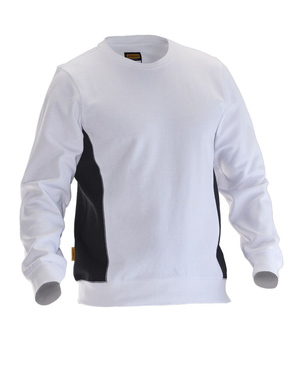 Jobman 5402 Roundneck sweatshirt - Wit/zwart