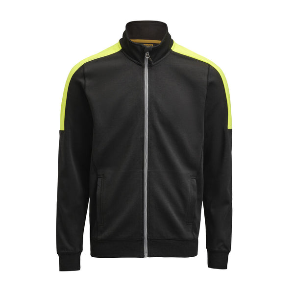 Jobman 5403 Sweatshirt full zip zwa/hivis g - Zwart/geel