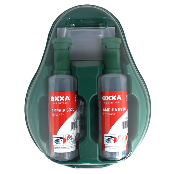 Bravis 5930 wandhouder inclusief 2 OXXA® oogspoelflessen 500 ml - groen