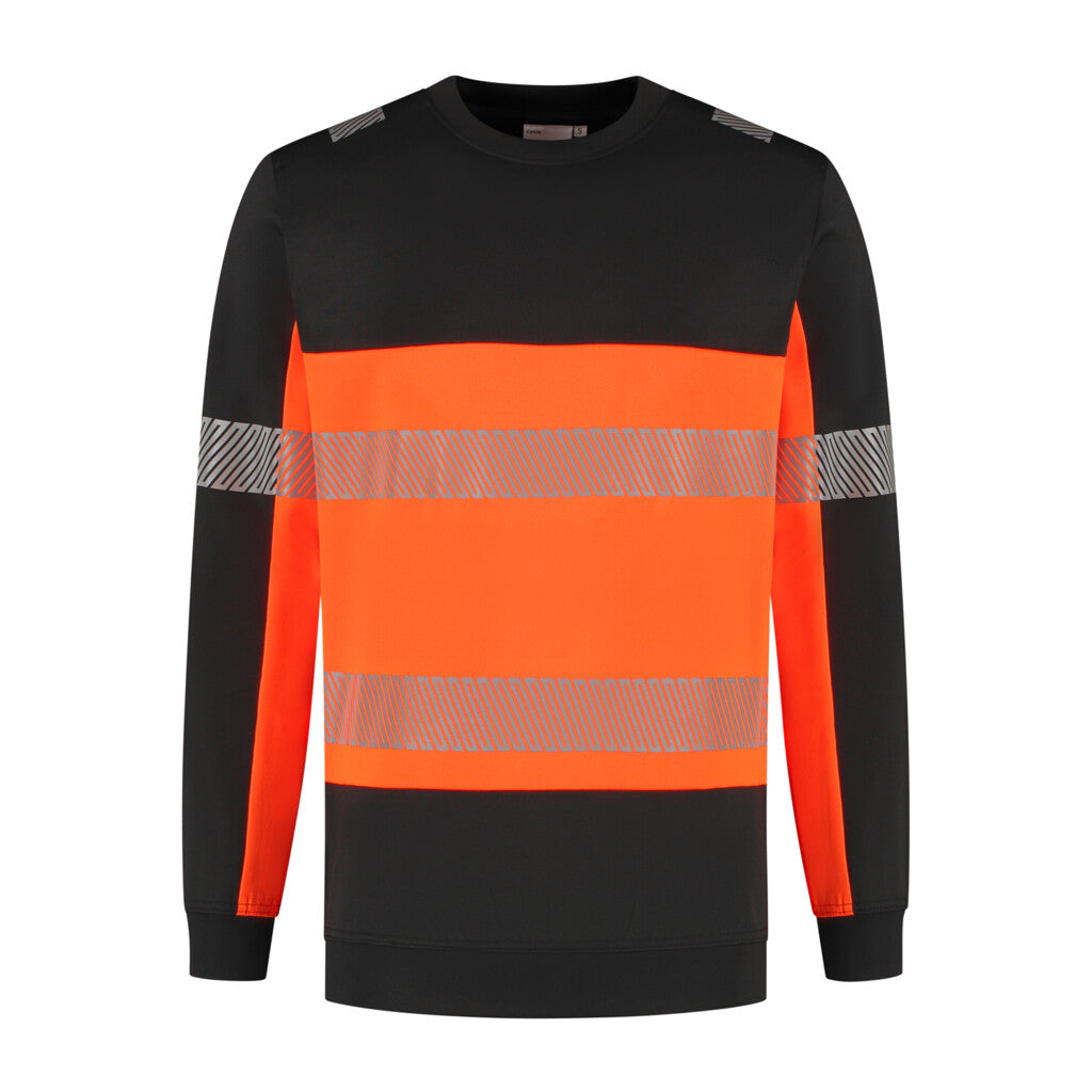 Santino Sweater Hudson - Black / Fluor Orange