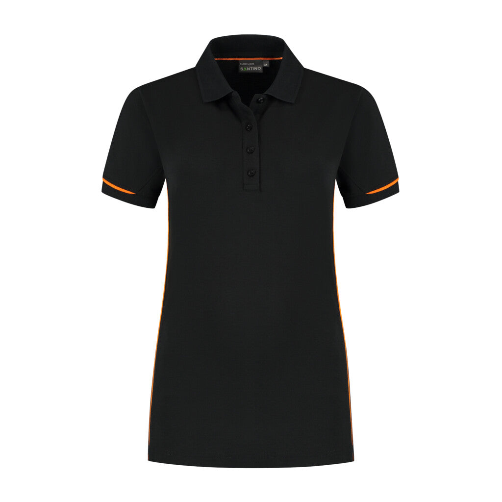 Santino Poloshirt Carsen Ladies - Black / Orange